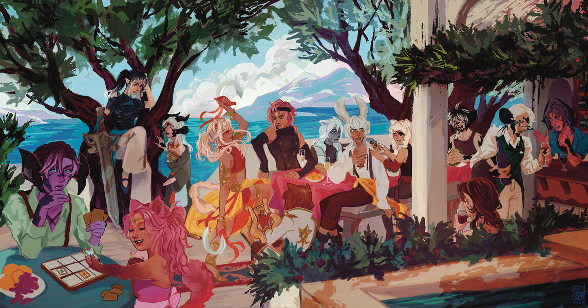 summer composite ✦ FFXIV original characters