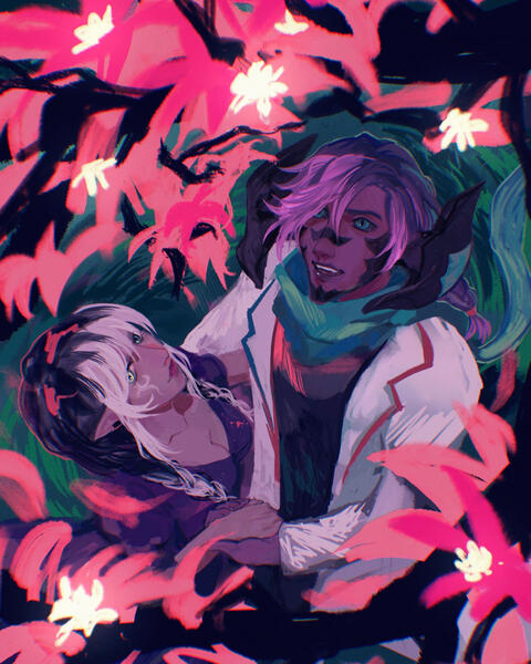 under the glowtree ✦ FFXIV original characters